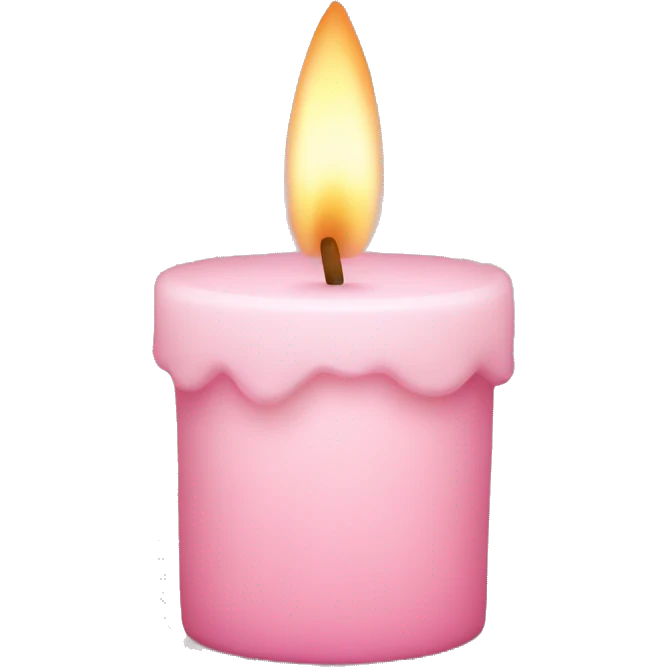 light pink candle emoji