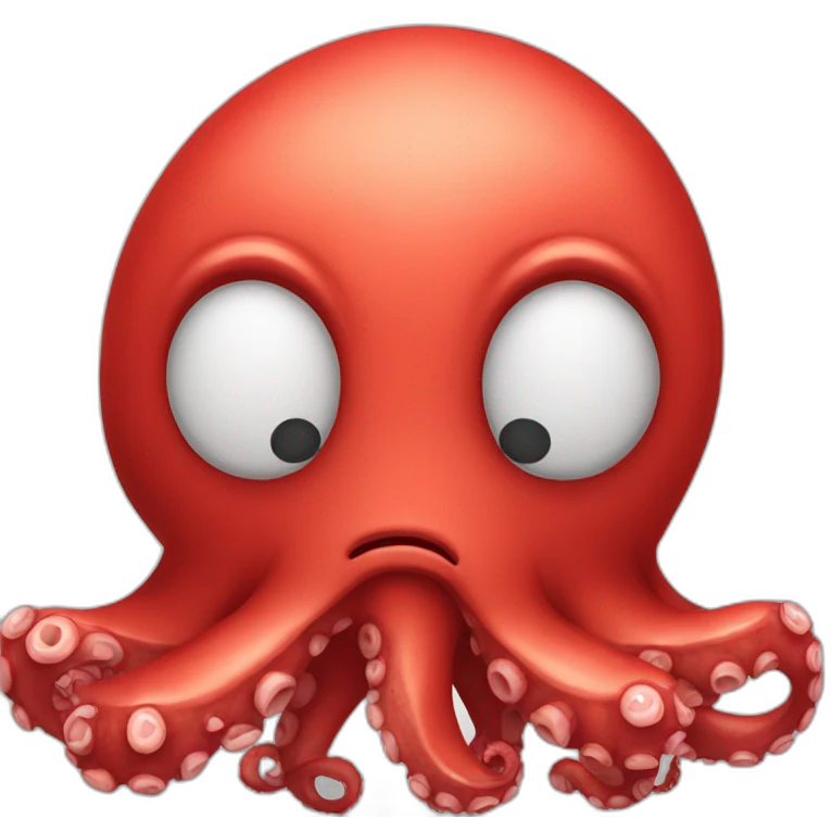 red octopus sad emoji