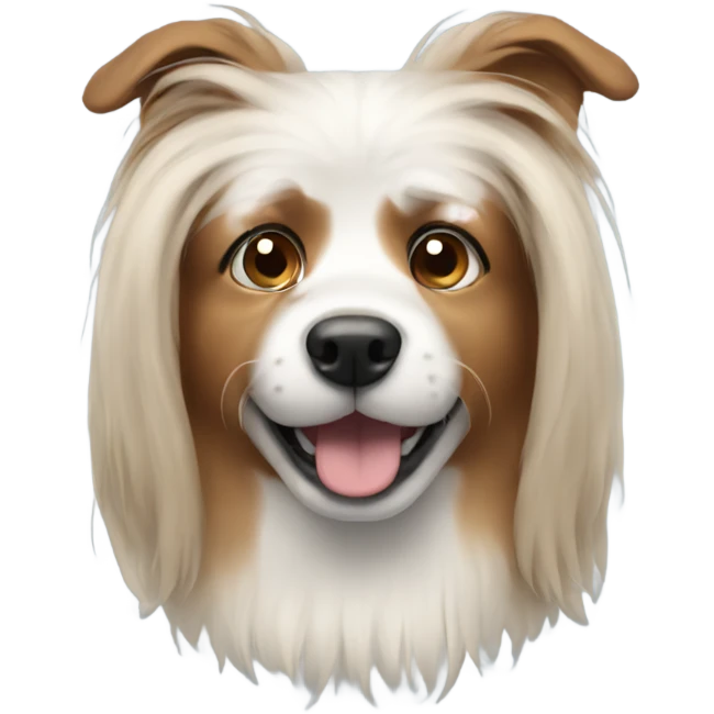 Dog with hair  emoji
