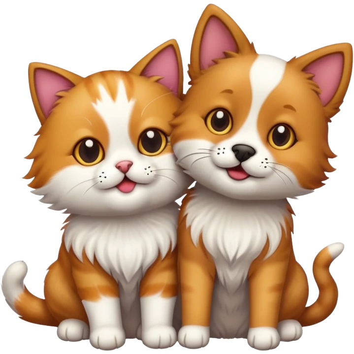 Cat and dog emoji