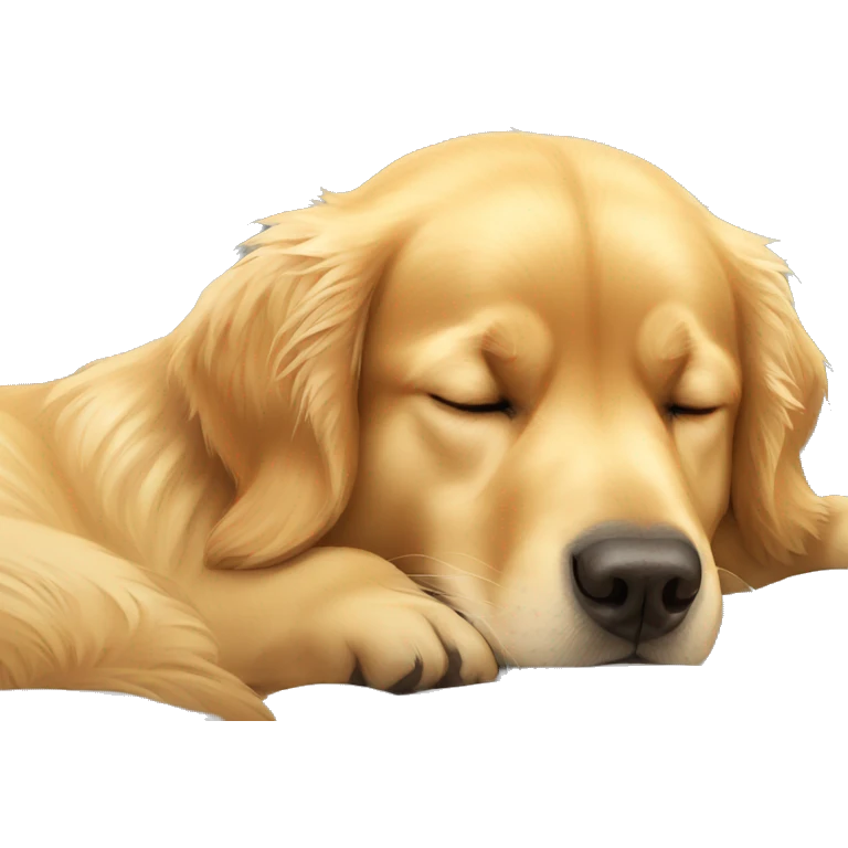 Golden retriever sleeping emoji