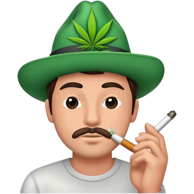 Man smoking weed emoji