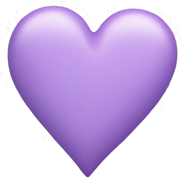 lilac heart emoji