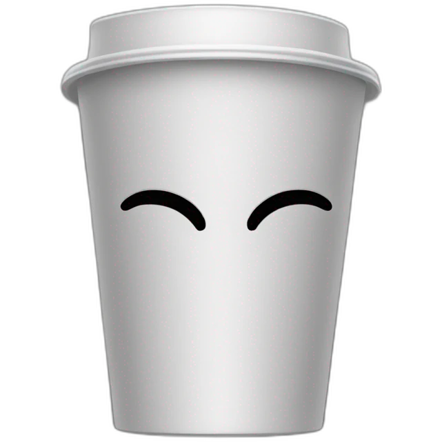 Styrofoam cup of lean emoji
