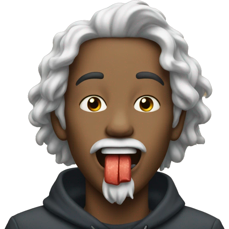 kai cenat with a blunt in his mouth emoji