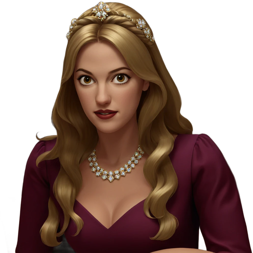 blonde beauty in elegant dress emoji