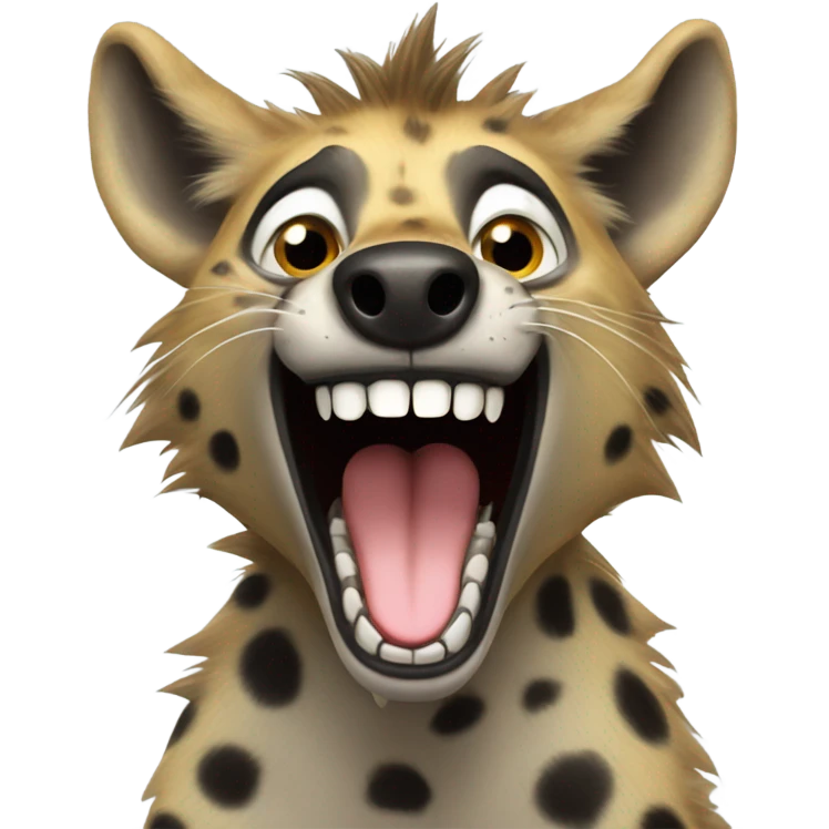 Laughing hyena emoji