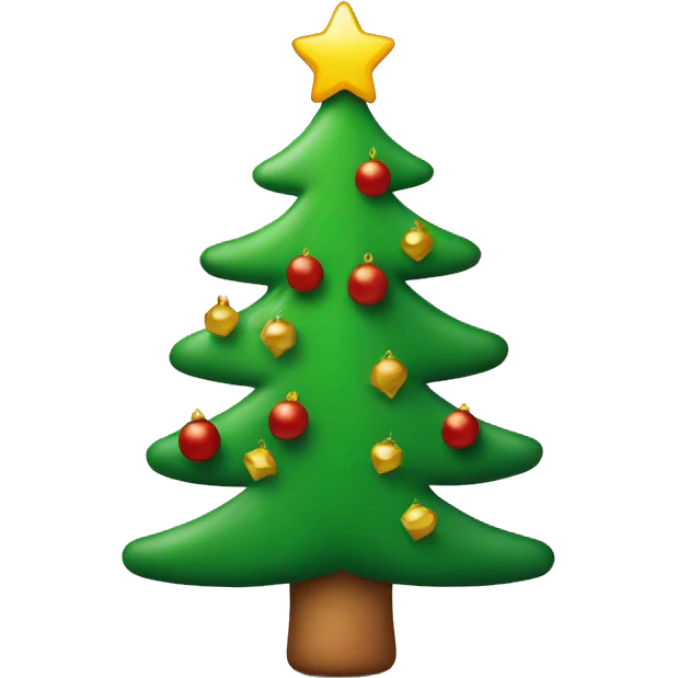 christmass tree with healthy product instead of toys emoji