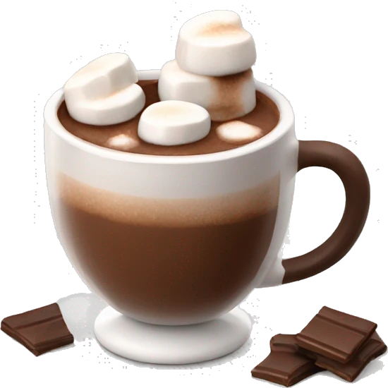 Hot chocolate with marshmallows  emoji