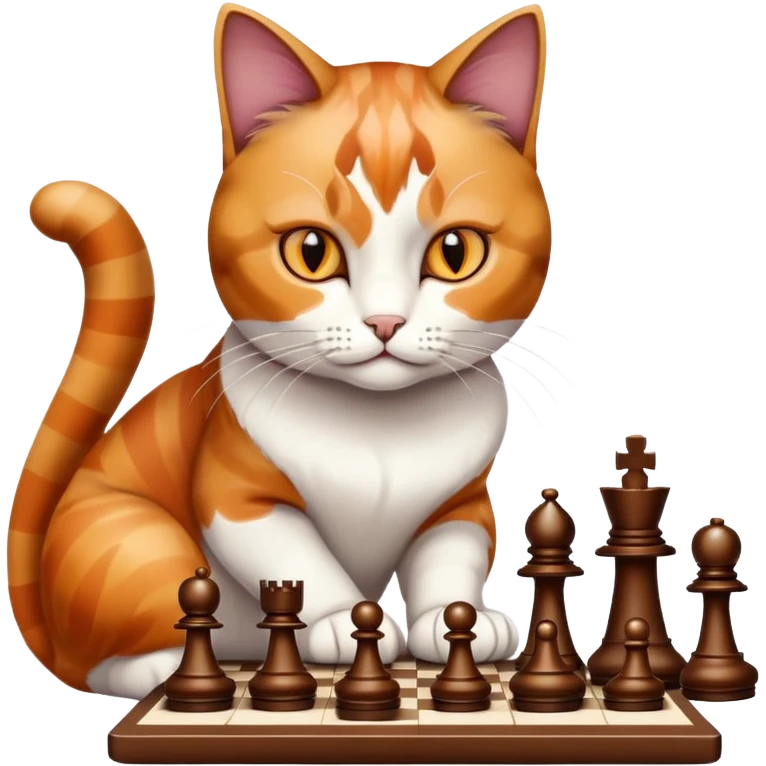 Cat playing chess emoji