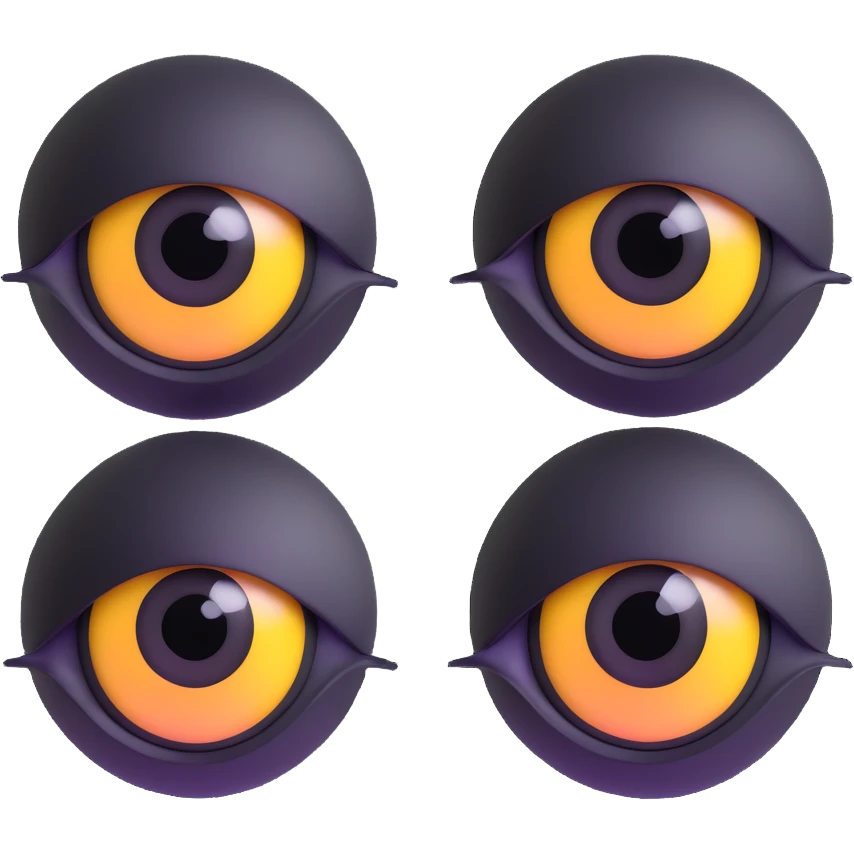realistic 3d eyes with detailed iris emoji