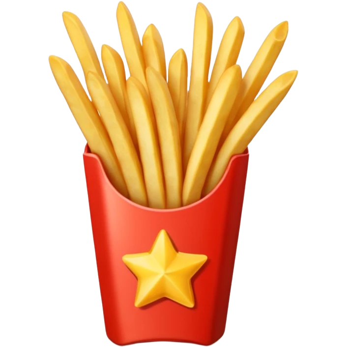 French fries without any smiley on it emoji