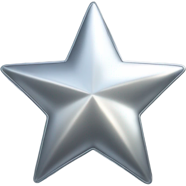 silver shiny star emoji