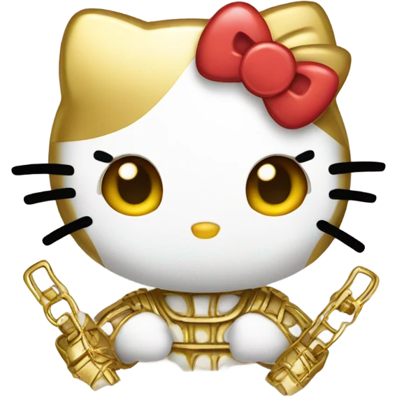 hello kitty with gold grills emoji