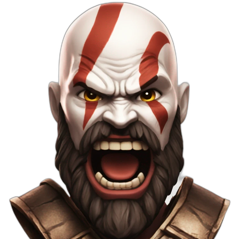 kratos shouting emoji