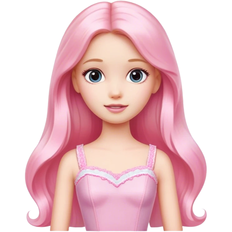 soft white pink cute princess teen girl barbie dress emoji