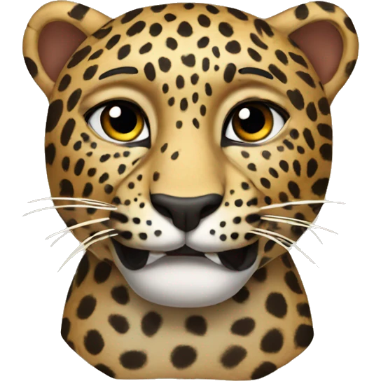 posing leopard  emoji