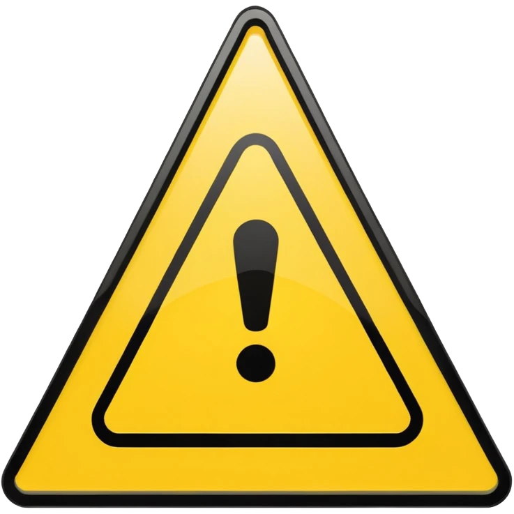 triangle warning sign with exclamation mark emoji