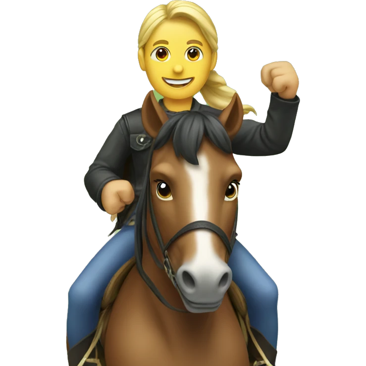 horse riding a pony  emoji