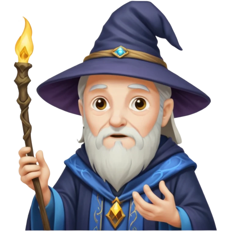 old wizard casting spells emoji