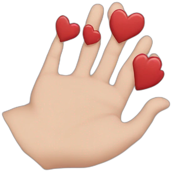 corazon en la mano emoji