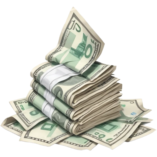 
pile of bills emoji