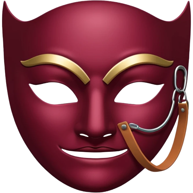 Burgundy mask emoji