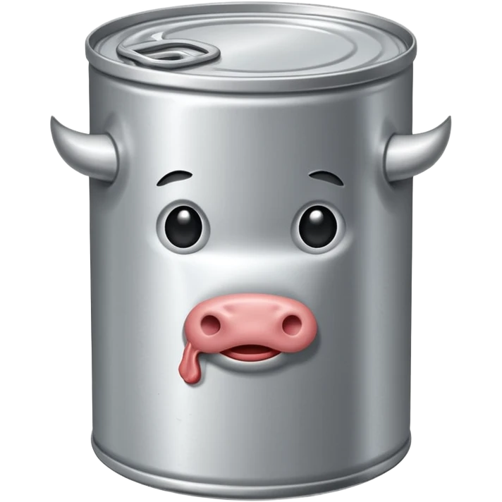 tin can with meat, no face emoji
