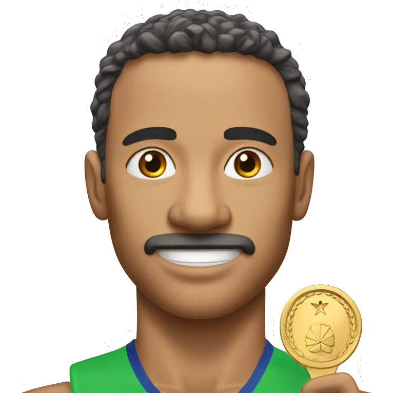 gold medal with text: Bester Mann emoji