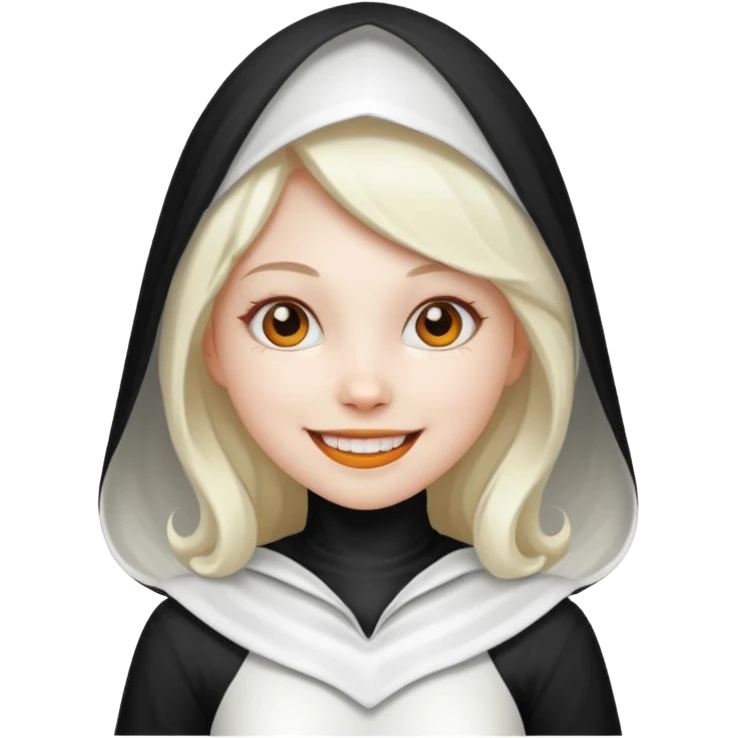 girl with hallowen white costumes emoji