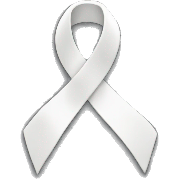 White ribbon  emoji