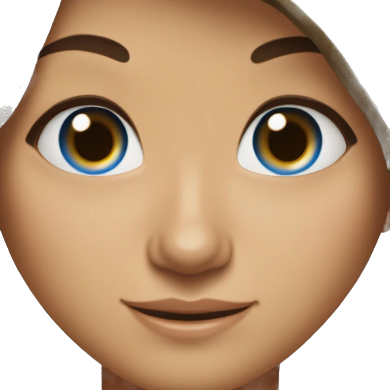 Brown hair brown eyes olive skin woman and a brown hair blue eyes white skin man emoji