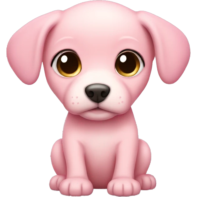 Baby pink dog emoji