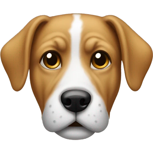 Un perro con bigote emoji