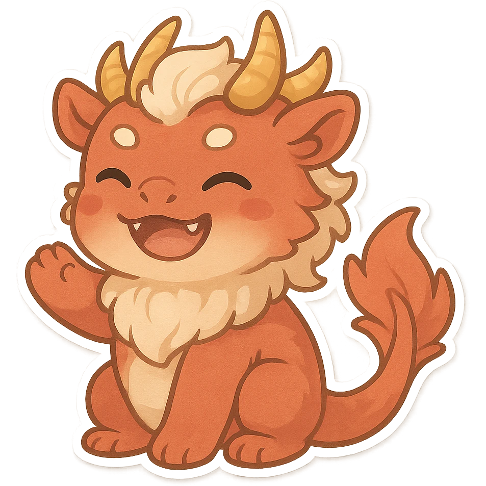 一个可爱的小年兽 emoji