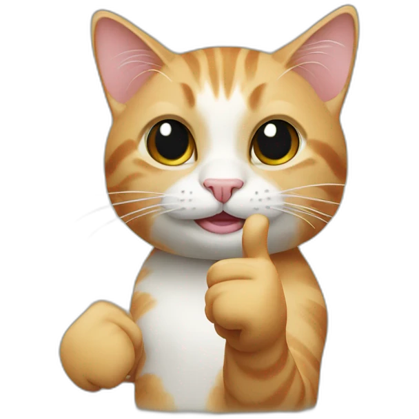 Cat rose thumbs up  emoji