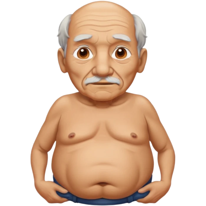 A old man who is tall but has a pot belly emoji