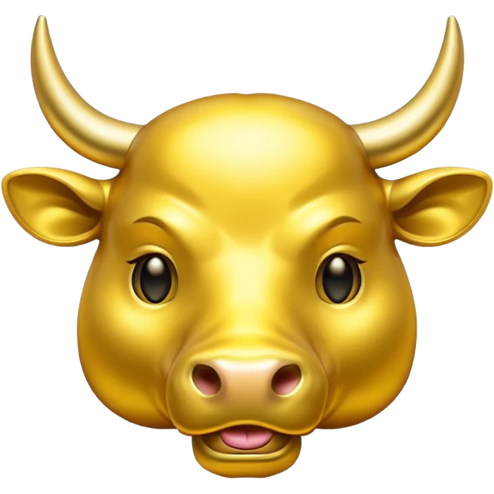 gold bull emodji vector emoji