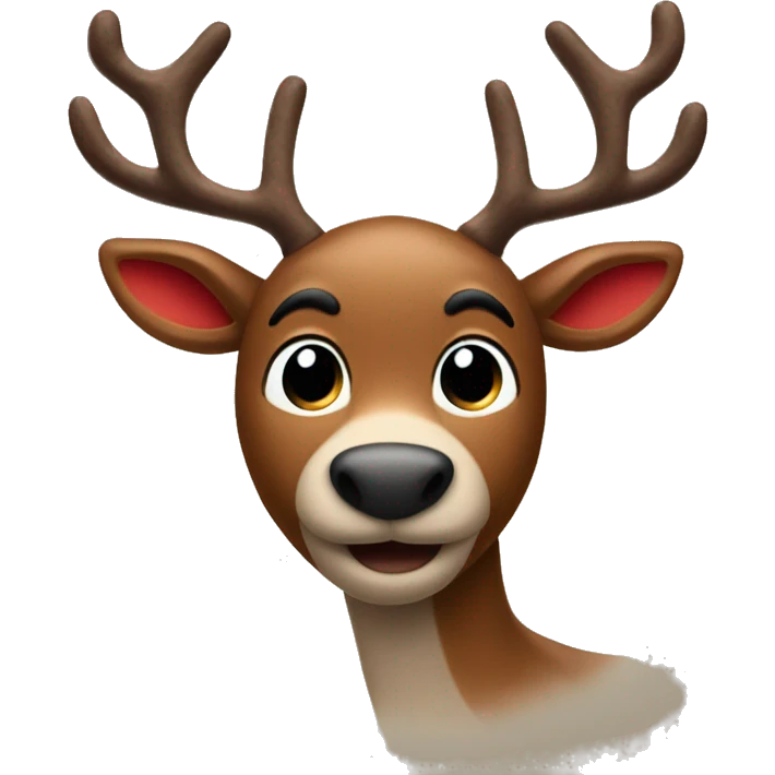 Rudolf the red nosed reindeer emoji