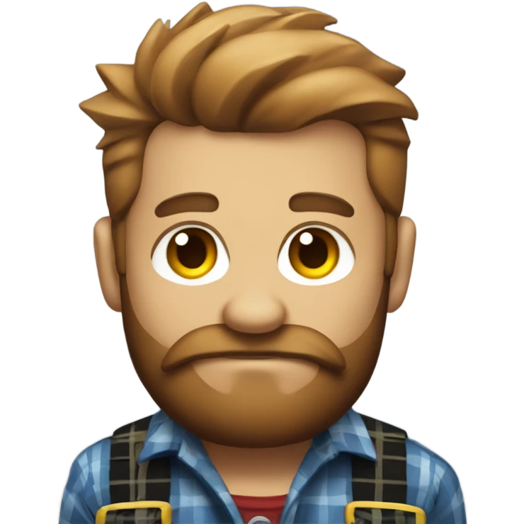 Lumberjack with stink lines coming off of him emoji