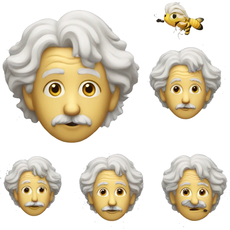Albert Einstein version maya l'abeille emoji