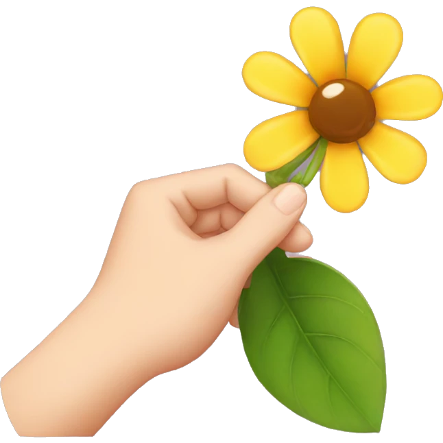 pinched fingers with flower emoji