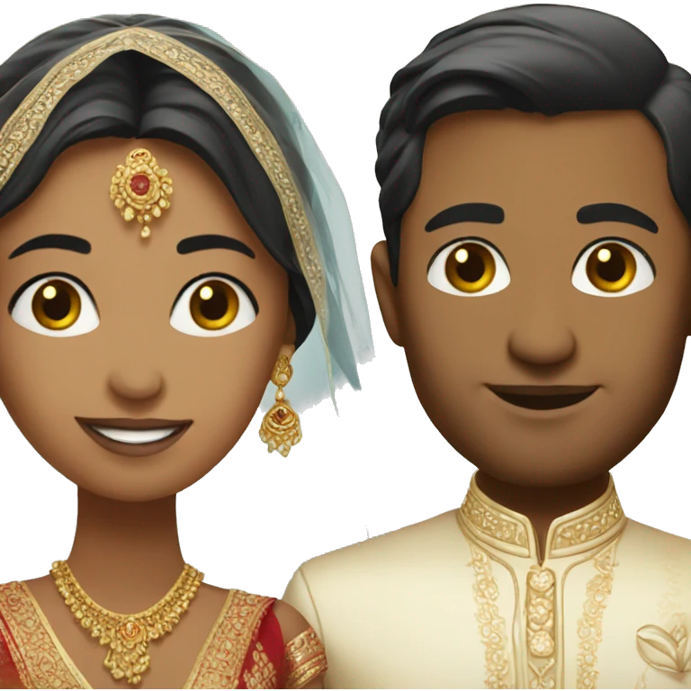 Wedding couple in Indian Attire emoji