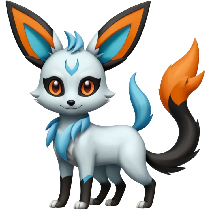 Glaceon-Fennekin-Umbreon-Fakémon-hybrid-creature (full body)  emoji