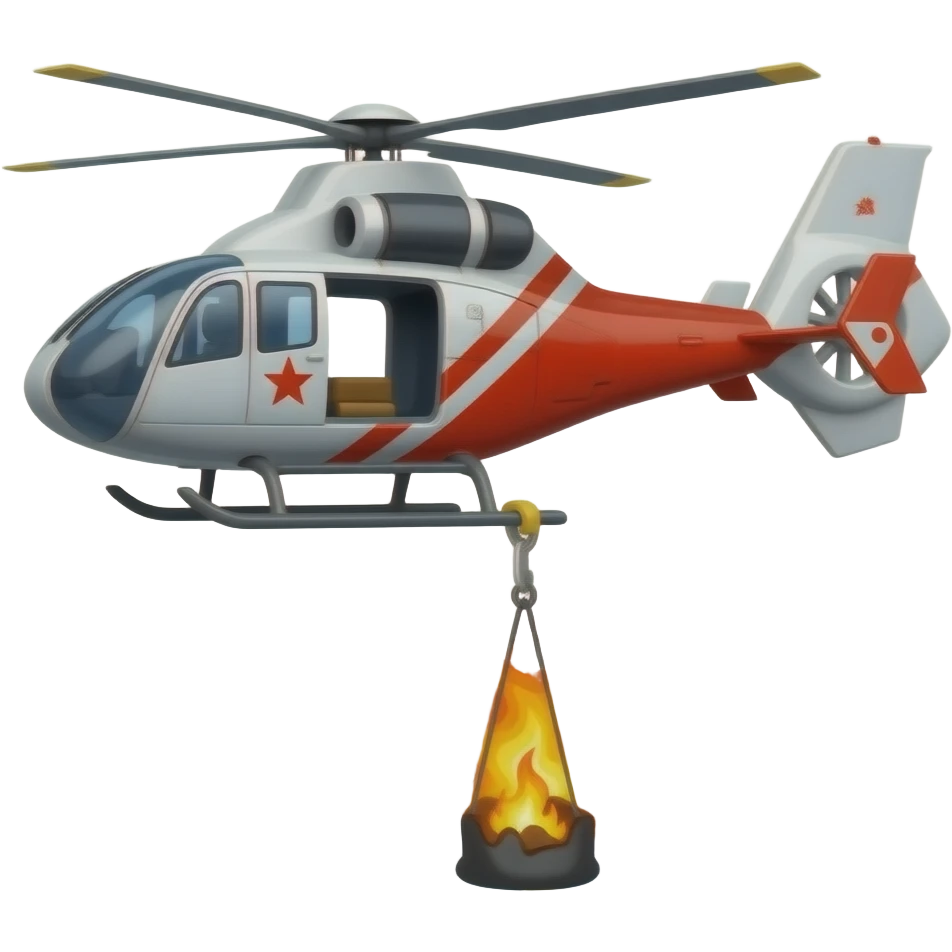 CAL fire Helicopter hoist rescue emoji