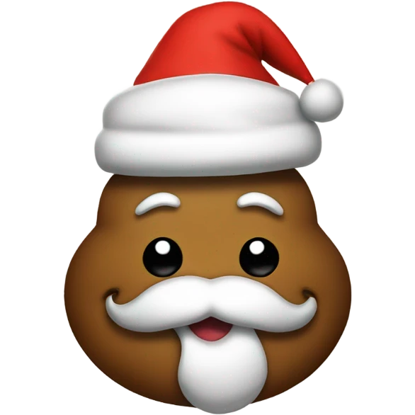 Poo with Santa hat  emoji