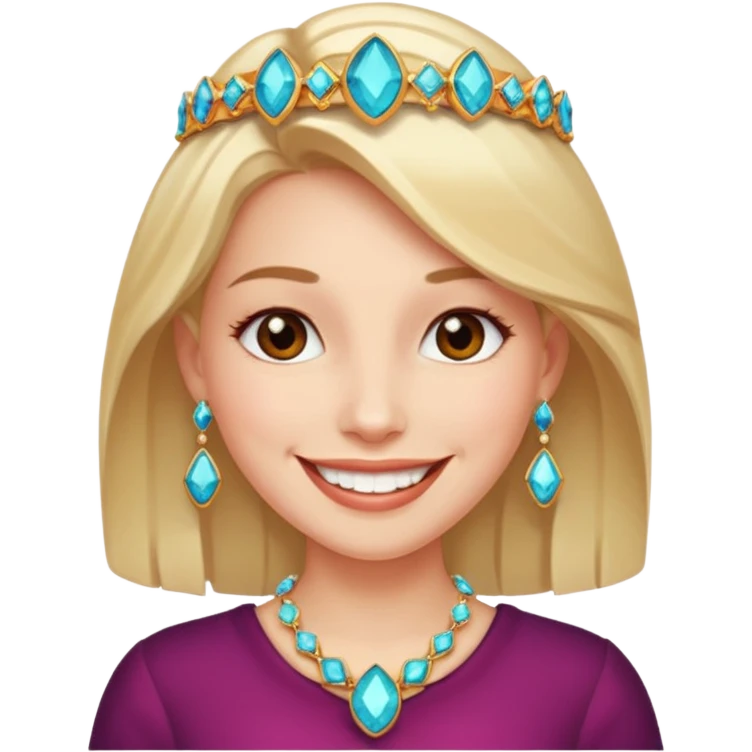 gem fan lover  with gem accessories emoji