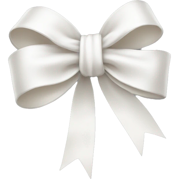 White realistic elegant bow emoji