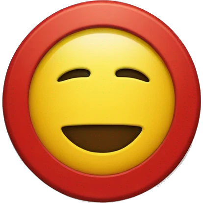 a black and red rectangle with a medium-sized yellow circle in the middle emoji