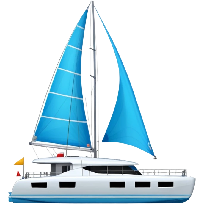 make a 50ft catamaran lagoon styled faceing to the right  emoji